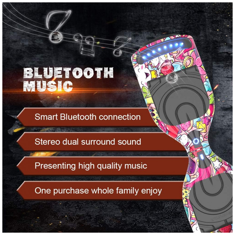 Hoverboard Certified HS2.01 HOVERSTAR Bluetooth Flash Wheel com Luzes de LED – Unicórnio - Imagem 4