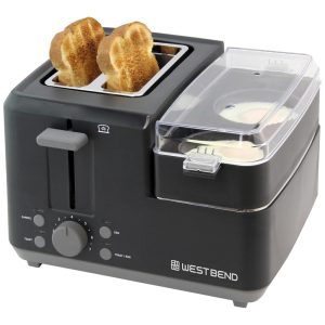 Torradeira de 2 Fatias Multifuncional com 7 Níveis e Função Ovos 1200W 110v WEST BEND 78500 Preto