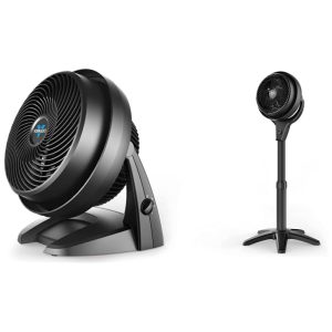 Conjunto de Ventilador de Mesa e de Torre Vornado 630 e 602 110V Preto