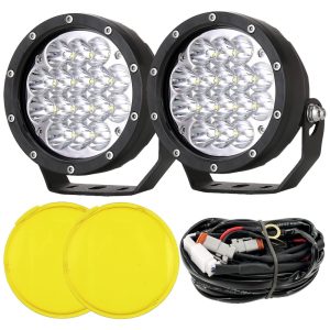 Farol de Milha LED Off Road com 18800 Lúmens e Luz Branca e Âmbar a Prova d Água IP68 12V 24V 384W 2Un BANSIT