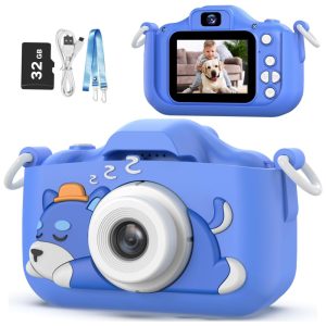Câmera Selfie Infantil Goopow para Meninas/Meninos de 3-9 Anos Câmera Digital com Capa Protetora e Cartão SD 32GB. Goopow.