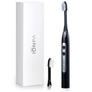 Escova dental elétrica IONIC KISS ionpa DH preta timer 3 modos filamentos extra macios sônica efeito iônico portátil 2 AAA feita no Japão