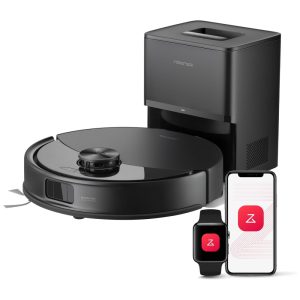 Robô Aspirador Roborock Q10 S5 Robot Vacuum and Mop com Auto-Esvaziamento e Sucção de 10.000Pa - Ideal para pelos de animais - Preto