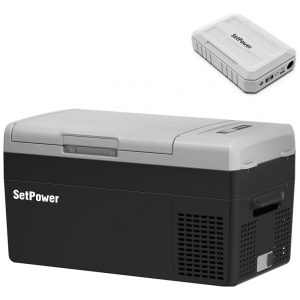 FC20 Freezer portátil de 19 litros 12 V SETPOWER Cinza