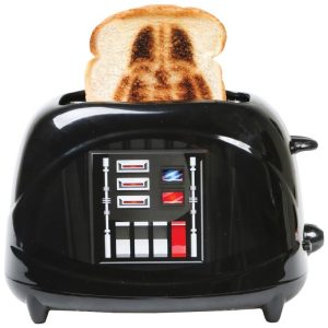 Torradeira 2 Fatias com Tema Star Wars Darth Vader e Luzes LED 110V 700W Uncanny Brands Preta