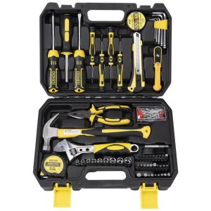HYT128 Kit de Ferramentas com Maleta de Transporte 128 Peças Amarela DOWELL Amarelo