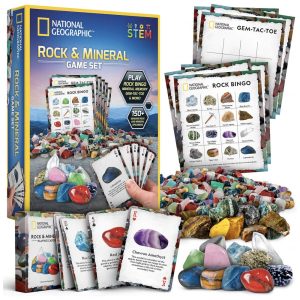 Jogo National Geographic Rock Bingo: Explore Aprenda e Divirta-se com Mais de 150 Rochas e Minerais!Blue Marble