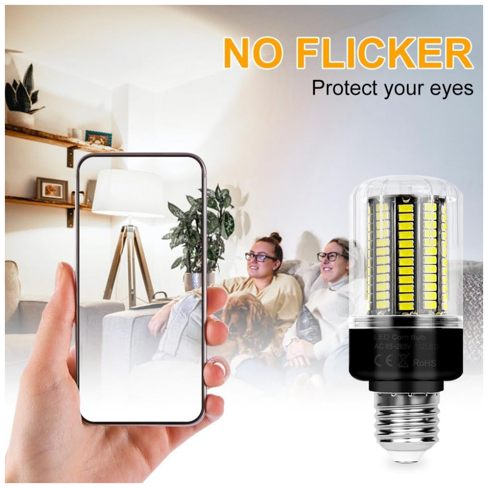 Lâmpadas LED milho 25W equivalentes a 250W, super brilhantes com 3146 lúmens, luz diurna 6000K, base E26/E27 para ventilador de teto, Duu Too - Imagem 3