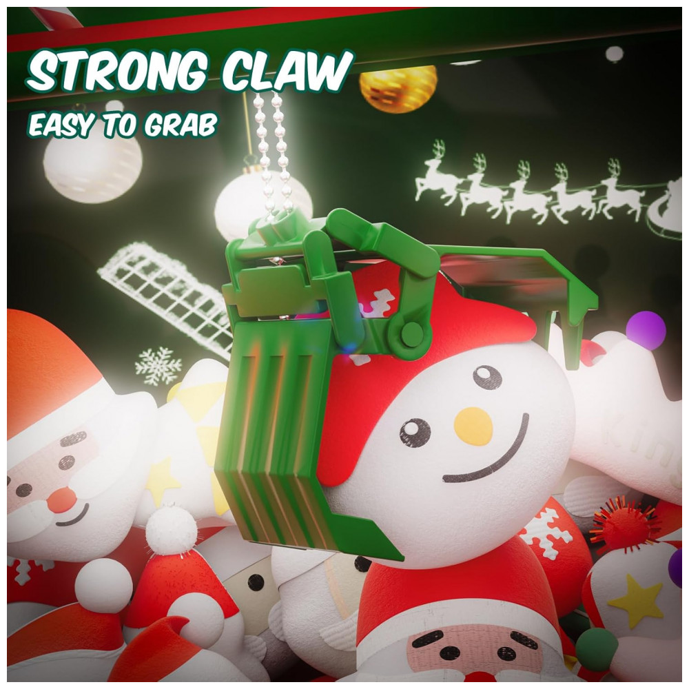 Máquina de Garra de Natal Skirfy Verde para Crianças, Mini Arcade com Joystick de Cristal, Dispensador de Brinquedos de Pelúcia e Doces, 6+ Anos - Imagem 4