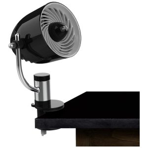Ventilador Portátil Silencioso para Escritório ou Quarto 3 Velocidades 110V 18W Vornado Pivot Clip Preto