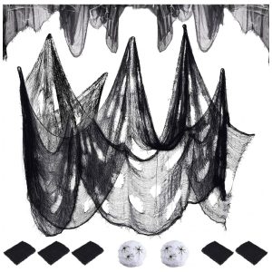 Kit de Decoração de Halloween com Teias de Aranha JQAQJU