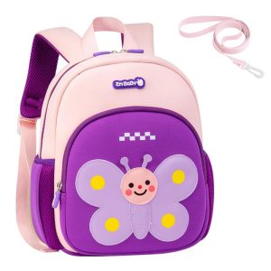 Mochila infantil borboleta 3D Padgene com guia de segurança 30 cm