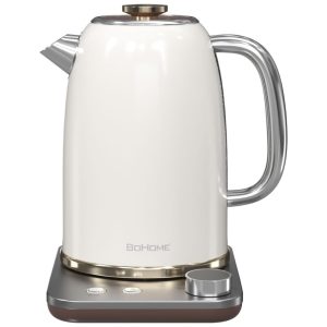 Chaleira Elétrica BOHOME 1.8L 1200W Aço Inoxidável Display Digital Mantém a Temperatura por 12 horas Desligamento Automático Livre de BPA