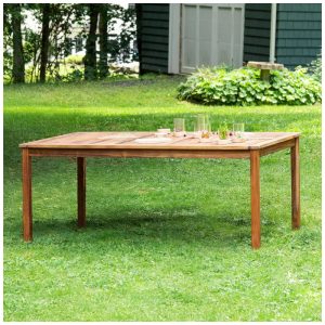 Guidecraft Acadia Mesa Infantil para Área Externa em Madeira de Acácia - Mesa Longa para Atividades ao Ar Livre Jardim e Quintal