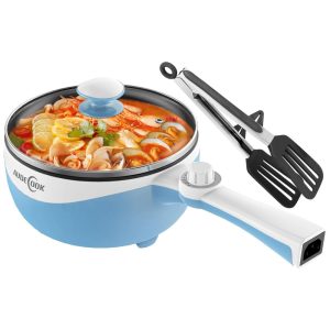 Panela Elétrica de 17L Audecook Hot Pot: Mini Portátil com Revestimento Antiaderente Ajuste de Potência e Cozimento Rápido para Massas Carnes Fondue.