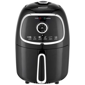 Fritadeira Elétrica Sem Óleo Brentwood Preta 2L Timer e Controle de Temperatura 1200W 110V