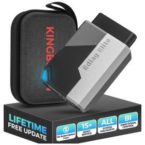 KINGBOLEN Ediag Elite: Scanner OBD2 Bluetooth 15 Rese ts Rápidos Controle Bidirecional e Protocolo CANFD p/ iOS e Android