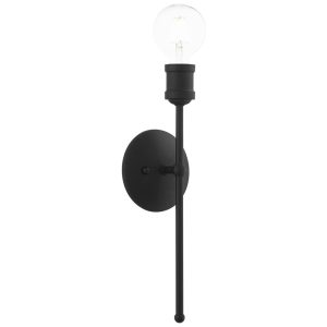 Luminária de Parede Elegância e Qualidade em sua Casa Com Fio Estilo Contemporâneo e Material de Liga de Aço 110V Livex Preta