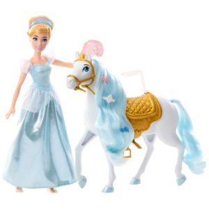 Boneca Cinderela com Cavalo e Acessórios de Estilo Inspirado no Filme da Disney Mattel