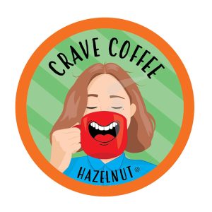 Cápsulas de café Keuring Kcup sabor avelã 100 unidades CRAVE COFFEE Marrom