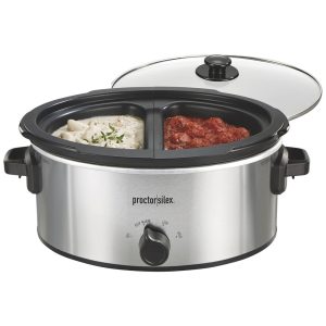Panela Elétrica 56L com Cesto Duplo Antiaderente para Cozinhar Duas Receitas Simultaneamente 220V Proctor Silex Prata
