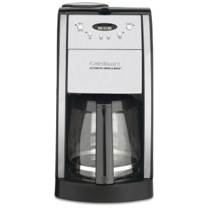 Cafeteira Elétrica Programável P1 Programável Com Moagem e Fermentação 12 Xícaras CUISINART DGB 550BK Prateado