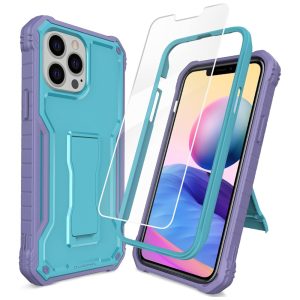 Capa para Iphone 13 Pro Max com Protetor de Tela Embutido e Alta Resistencia Nível Militar DUOPAL Azul