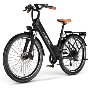 Bicicleta Elétrica Cityrang 2.0 Motor Brushless 1000W Pico Bateria 48V 720Wh Autonomia 112 km Suspensão Ajustável Freios a Disco Duplos 7 Marchas Tela LCD Colorida Preta