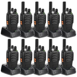 Rádio Comunicador Walkie Talkie Retevis H-777 Rádio Bidirecional para Adultos Recarregáveis Longo Alcance Resistente a Choques Antena Curta