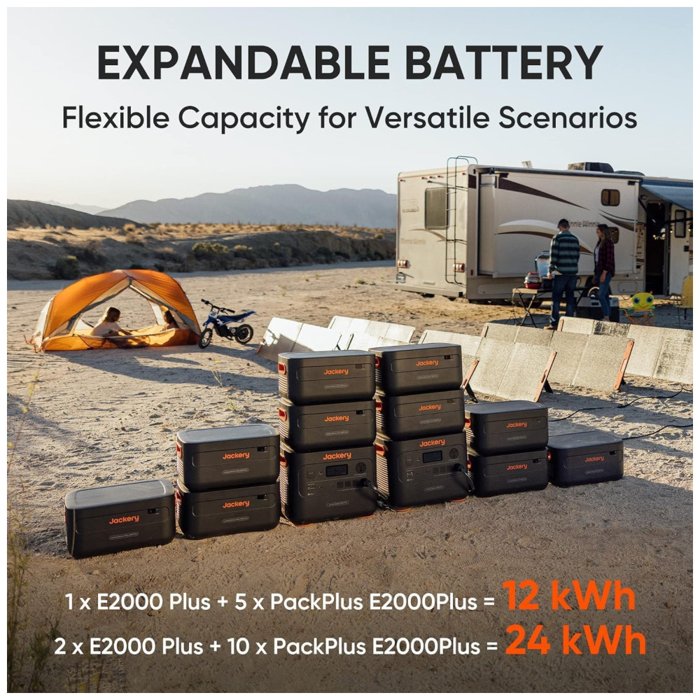 Gerador de Energia Solar Portátil com Bateria de 2.042 Wh e Saída de 3.000 W 110V Jackery Explorer 2000 Plus - Imagem 3