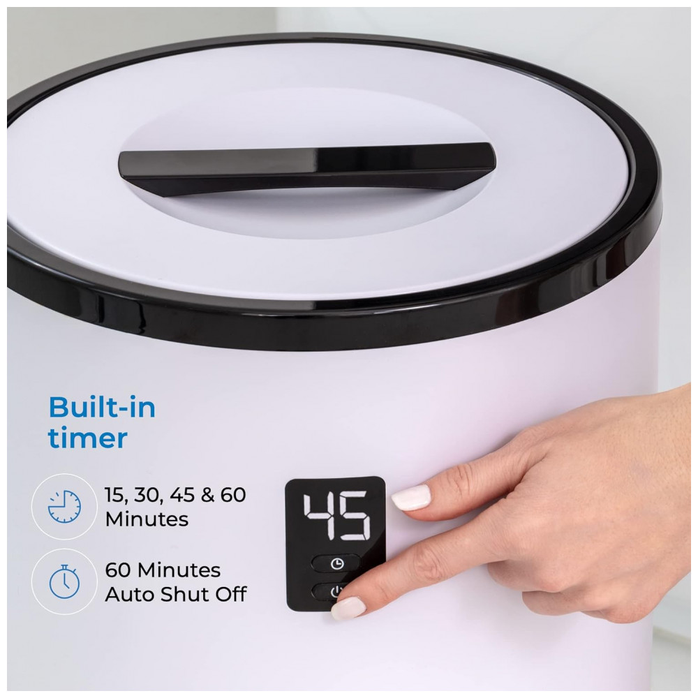 Aquecedor de Toalha Elétrico até 2 Toalhas com Desligamento Automático 110V 500W SereneLife Branco - Imagem 5