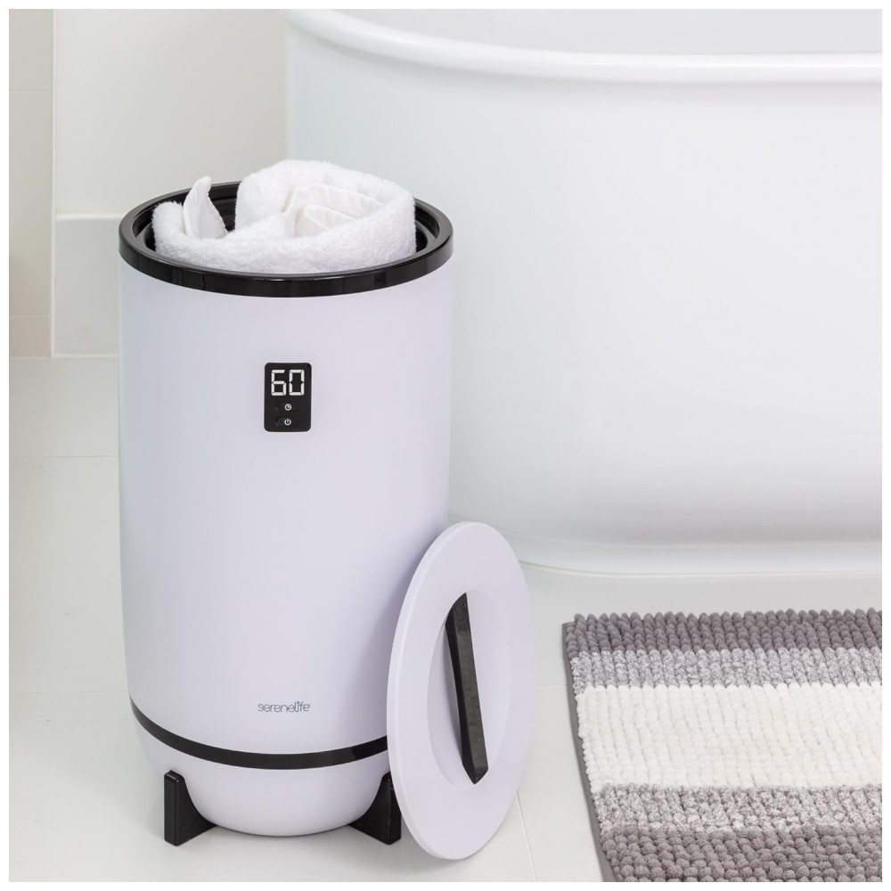 Aquecedor de Toalha Elétrico até 2 Toalhas com Desligamento Automático 110V 500W SereneLife Branco - Imagem 6
