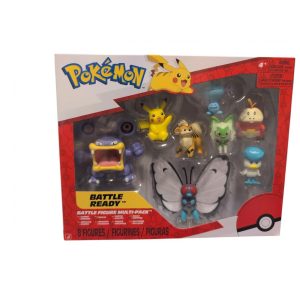 Conjunto figuras Pokémon Battle Figure 8 Pack Pikachu Eevee Appletun Growlithe Mimikyu Togepi Raichu Hawlucha Jazwares