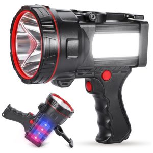 Lanterna LED Recarregável com 6 Modos USB 10.000 Lúmens Vanvale Preta