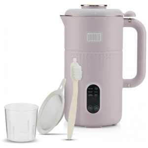 Máquina de Leite Vegetal 1L com Lâminas de Aço Inoxidável e Acessórios Venoly Roxa