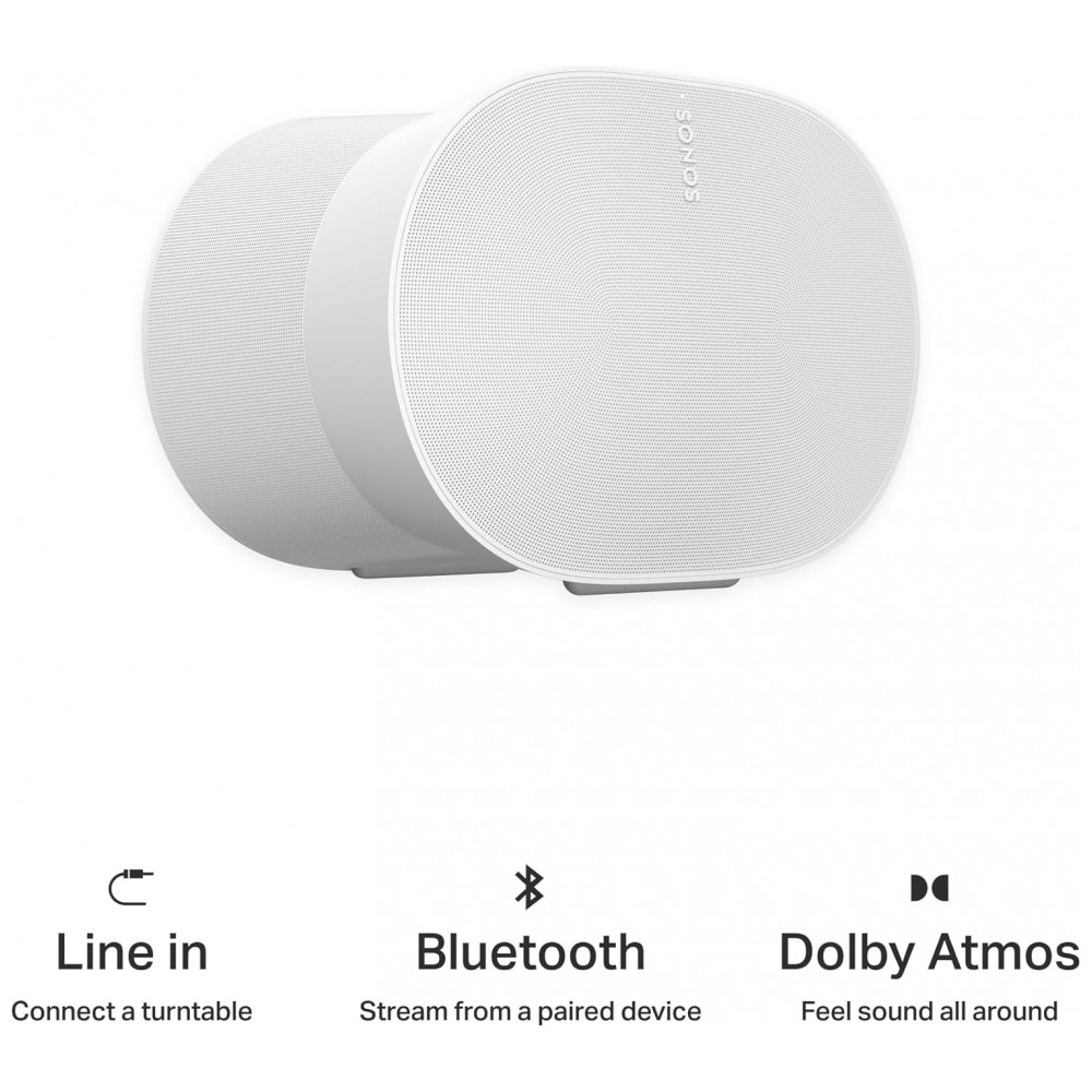 Sonos Era 300 Caixa de Som Inteligente com Dolby Atmos, Áudio Espacial, Wi-Fi 6, Bluetooth 5.0, USB-C, Controle por Voz – Branco Fosco - Imagem 4