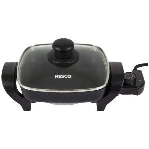 Panela Elétrica Antiaderente Portátil 800W 110V NESCO ES 08 Preto