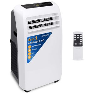 Climatizador de Ar Portátil SereneLife SLACHT128  com Controle Remoto 110V Branco