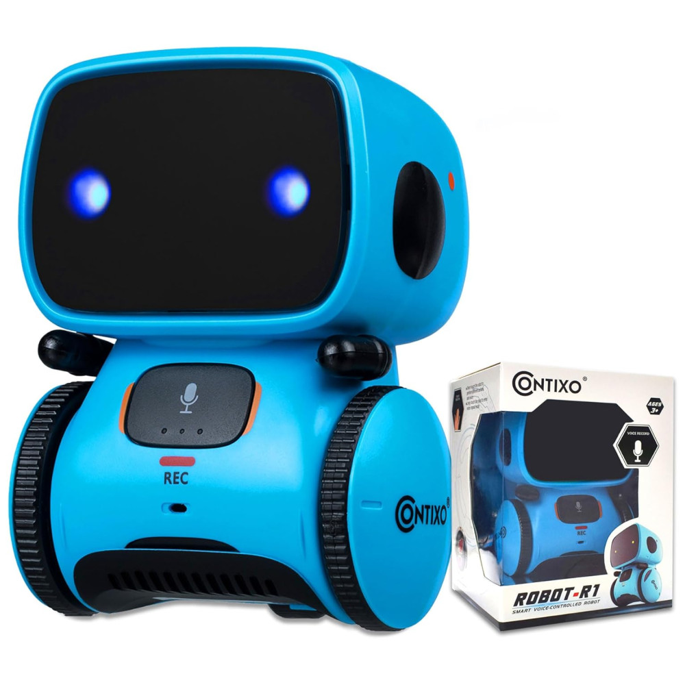 Robô Inteligente para Crianças Contixo R1 com Controle de Voz Dança Canto e Aprendizado. Ideal para Meninos e Meninas de 3 a 8 Anos.