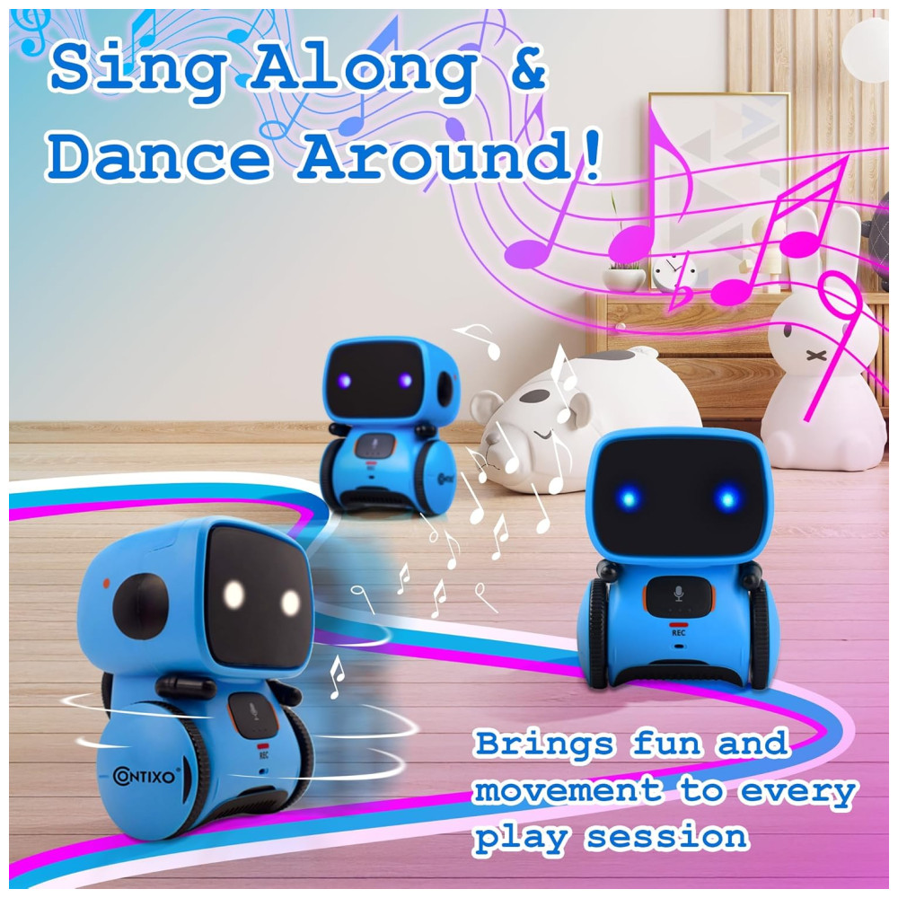 Robô Inteligente para Crianças Contixo R1 com Controle de Voz Dança Canto e Aprendizado. Ideal para Meninos e Meninas de 3 a 8 Anos. - Imagem 6