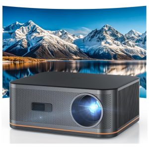 Projetor 4K Full HD de Alta Luminosidade com WiFi e Bluetooth HAPPRUN Cinema em Casa com Foco Automático Tela de 300 para Ambientes Internos e Exter
