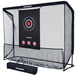 Rede de Treino de Golfe com Alvo para Uso Interno ou Externo - Rede de Golfe Resistente 10x75ft com Bolsa de TransporteHaokelball.