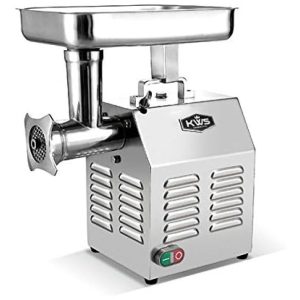 TC 765W 1HP moedor de carne elétrico de aço inoxidável moedor de carne para restaurante delicatessen casa KWS KITCHENWARE STATION ME 12 Prateado