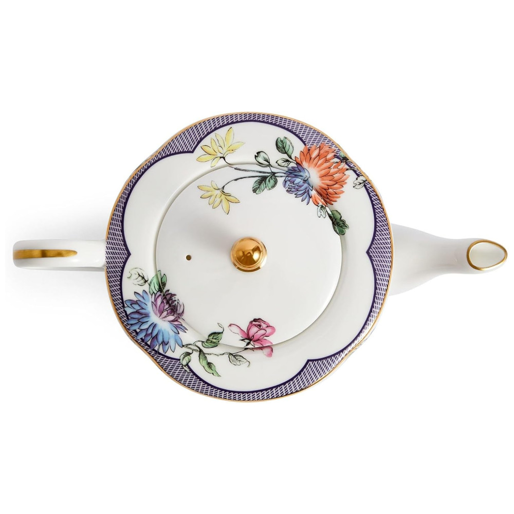 Bule de Chá Chinês 550mL com Tema de Símbolos de Boa Sorte Aproveite a Tradição em Casa Wedgwood Colorido - Imagem 4