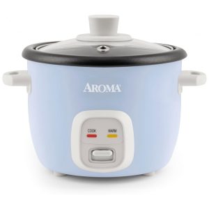Panela de Arroz Elétrica até 4 xícaras não Cozidas 110V 250W Aroma Housewares Azul