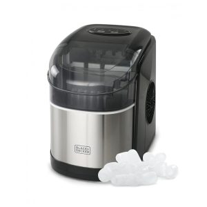 Máquina de Gelo até 11 kg em 24H Portátil em Aço Inoxidável 110V BLACK DECKER Preta