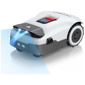 Robô Cortador de Grama ANTHBOT Genie600 Cinza sem Fio Perimetral RTK+Visão 4 Câmeras para 900 m² Mapeamento Automático 20 Zonas Evitação de Obstáculos Planejamento Inteligente de Rotas.