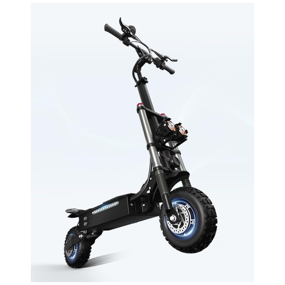 Scooter Elétrica para Adultos até 250 kg Velocidade Máxima de 80 km/h e Alcance de 109 km com Pneus Off-Road e Assento Removível 6000W Tifgalop T88PLUS Preta - Imagem 9
