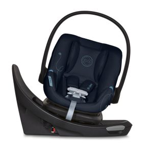 Cadeira de Bebê para Carro com Base Giratória de 180º Barra Anti-Rebote e Apoio de Cabeça Ajustável em 11 Posições Cybex Aton G Swivel Azul Oceano