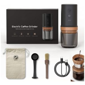 Moedor de Café Elétrico Portátil 12 xícaras em Aço Inoxidável 110V RECAFIMIL Preto